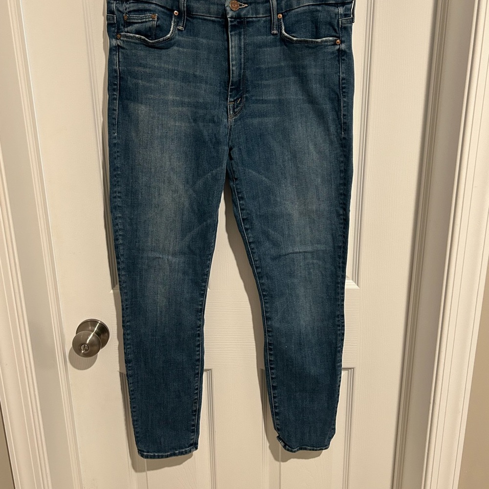 MOTHER Dark Blue Ankle Jeans